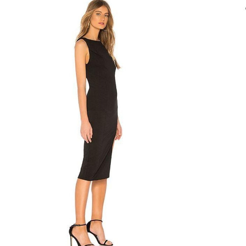 NWT NBD Zeke Midi Dress in Black S - Picture 3 of 4